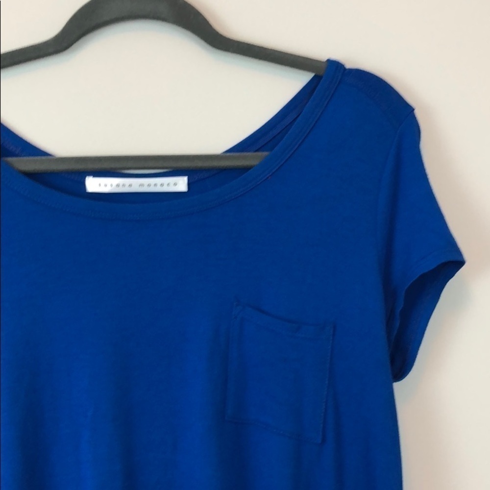 Tunic length pocket tee